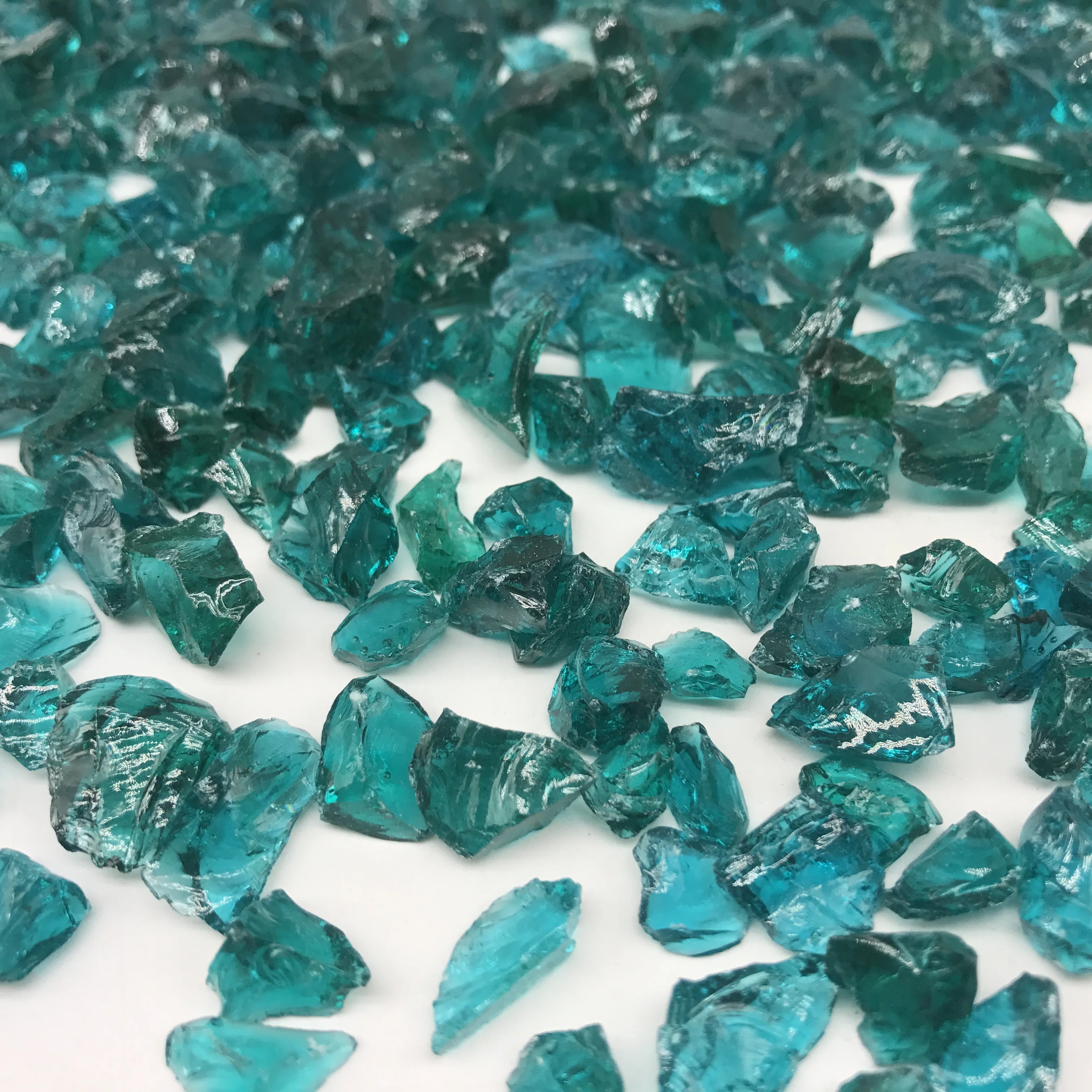 9-12mm turquoise crushed glass for terrazzo