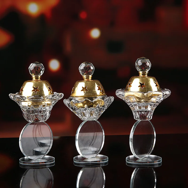 Wholesale Cheap Price Home Decorative Customized Logo Fragrance Crystal Glass Incense Oil Burner