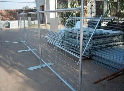 Galvanized outdoor portable metal 6 feet * 10 feet canada style base construction site temporary fence panel