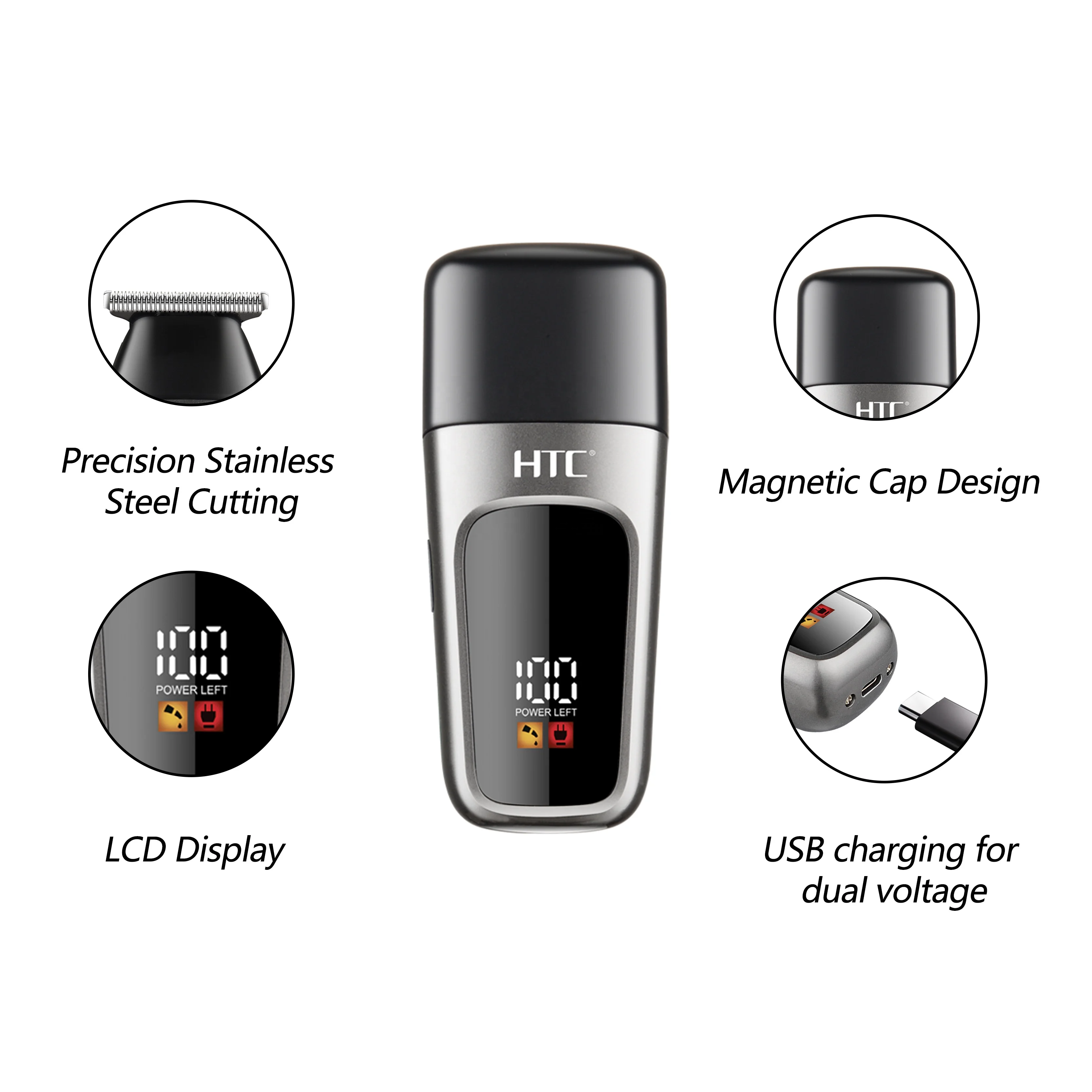 Триммер HTC AT-119 для мужчин Type-C 3 секунды