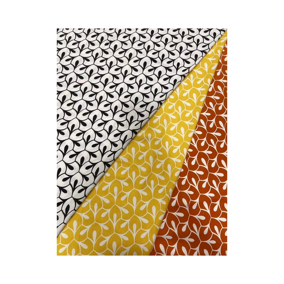 Customize simple style patterns fashion rayon challis fabric slub rayon printed fabric for Apparel-Dress