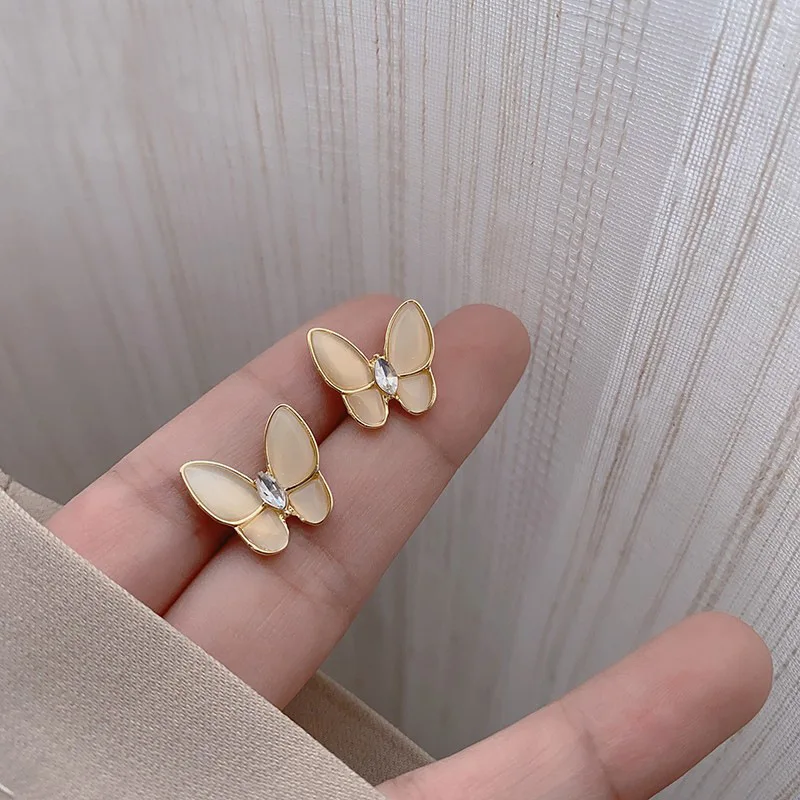 
Hoop Butterfly Statement Earrings Handmade 925 Rhinestone Fashion Pendant Earrings 925 Sterling Silver Silver Plated Retro Alloy 