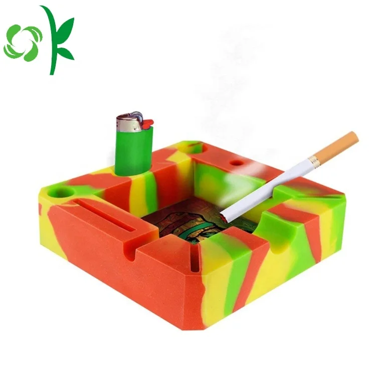 Модная трендовая мягкая силиконовая пепельница OKSILICONE многоразовая Экологически чистая