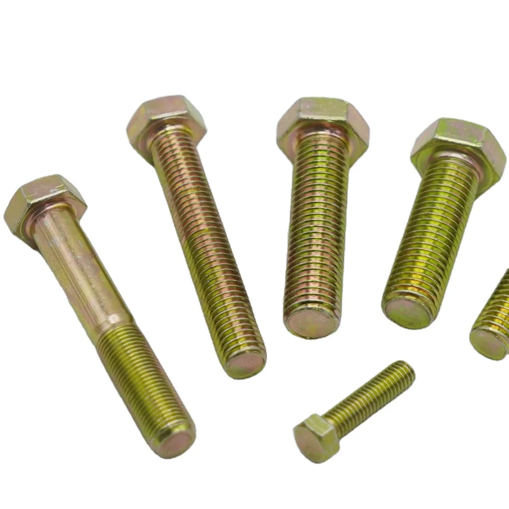 China Factory Fasteners sale 8.8 grade hexagonal bolt DIN931 M8 M16 M20 M22 Stainless Steel Hex Bolt and Galvanized Bolt