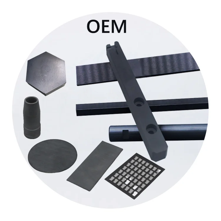 3X Ceramic Parts OEM Si3N4 Nitride Black SIC Silicon Carbide Roller Shaft Disc Wafer Pipe Rod Nozzle Bush Seal Ring Tube Plate