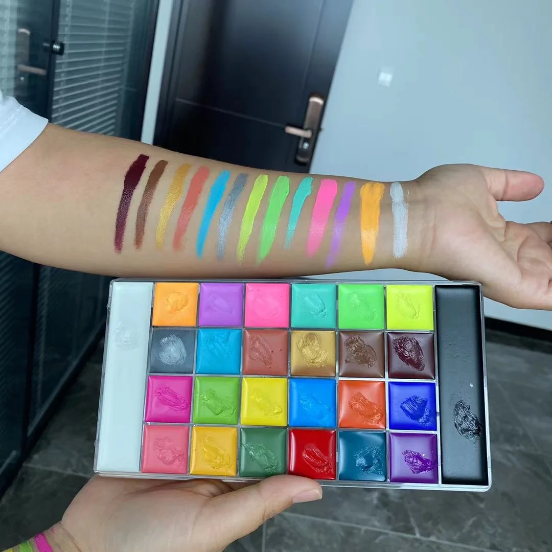 20 Colors oil based face paint body painting supplies Neon Colors Palette