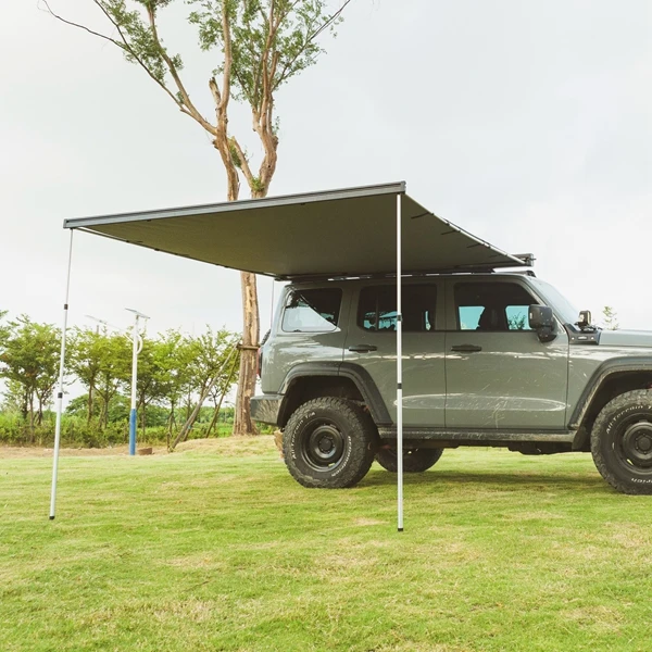Wareda direct sales retractable 4x4 suv awning rooftop car side awning with side walls