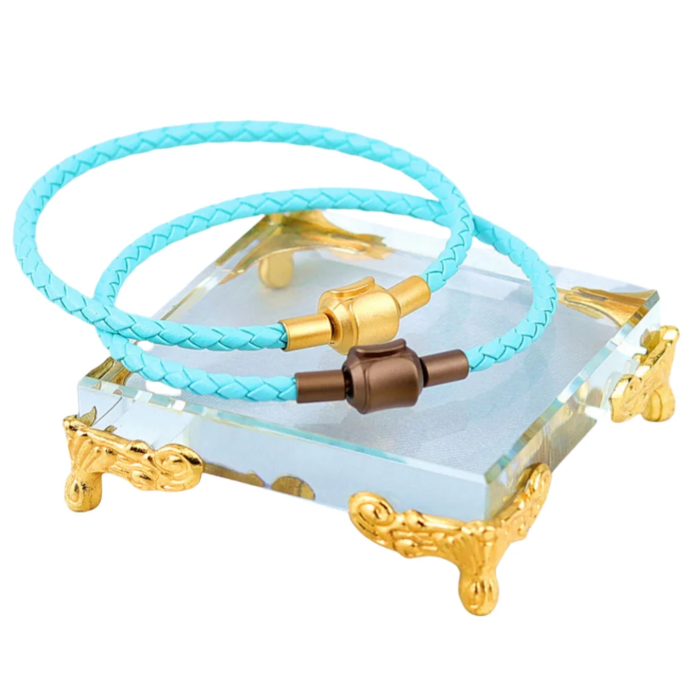 Fashion simple couple leather bio magnetic bracelet health genuine leather bracelet for men women