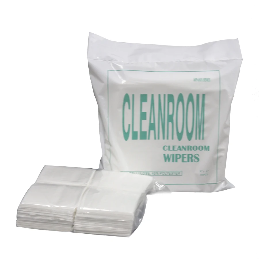Class 1000-100 120 gsm Lint Free Cleanroom Wipes Polyester Wiper For LCD Phone