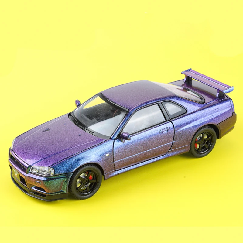 1/24 модель автомобиля Nissan skyline GTR R34 из сплава