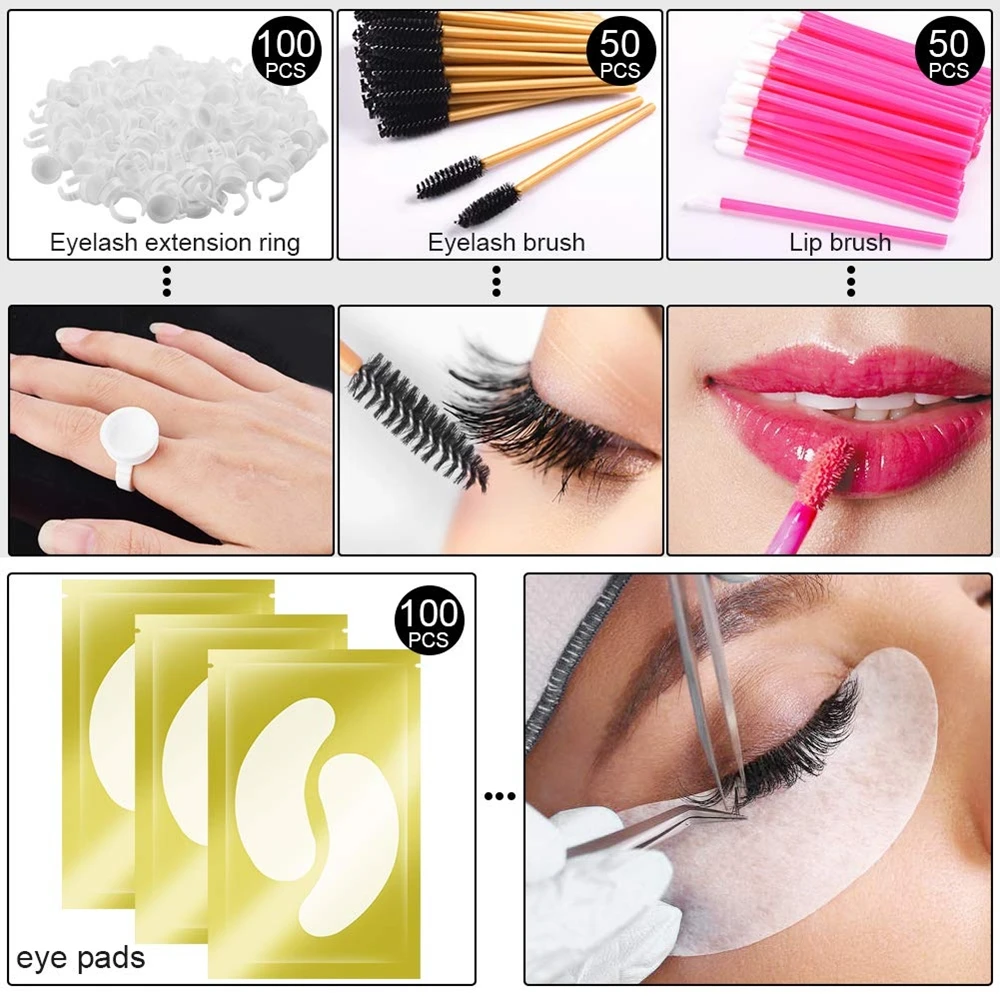 
Wholesale portable practice eyelash extension starter training kit practice eye lash extension kit 