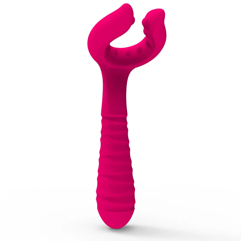 Powerful Vibrator Clitoral Nipple Stimulate Massage Clip Enhance Feelings Three Heads Vibrating Toys for Couple