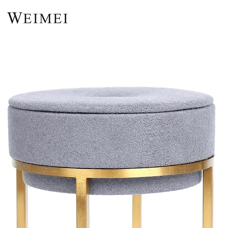 Weimei Beige microfiber and metal Jewelry Stand For Counter Showcase Ring Bust Necklace Bangle Bracelet Jewelry Display