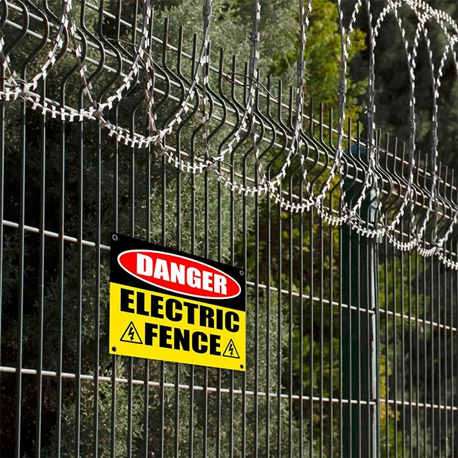 Custom High Quality Danger Electric Fence Sign Electric Fence Safety Warning Signs