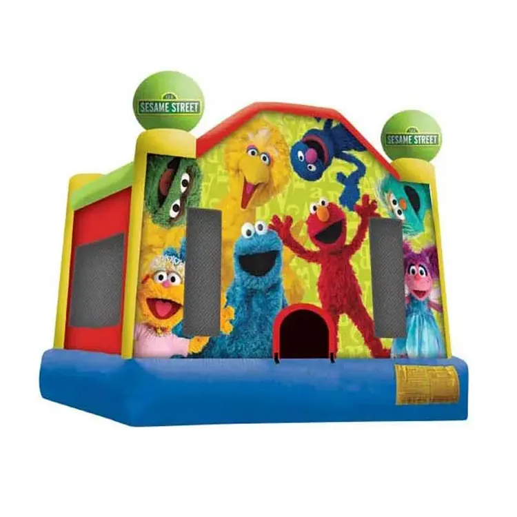 Combo Air Bouncy Castle  Toddler Rental Soft Play Inflatable Sesame Street Bounce House