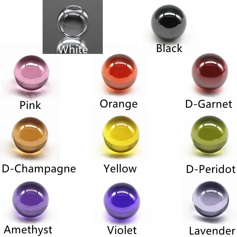 4 6 8 10 12mm VVS Diamond Synthetic Loose Gemstones Good Polishing Cubic Zirconia Round Beads CZ Stones With Hole for Bracelet