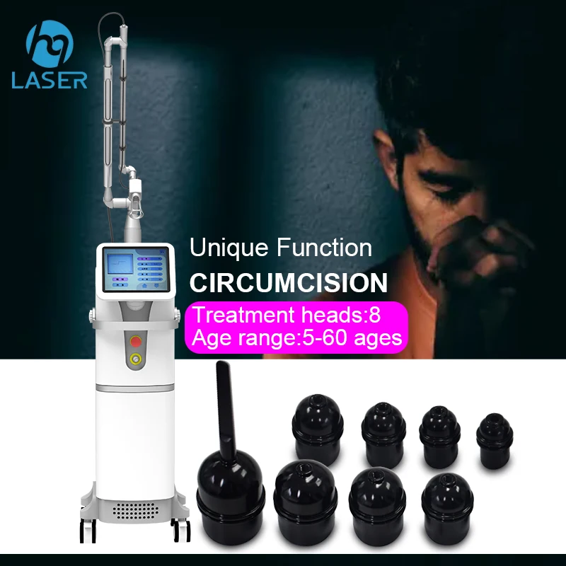 Hongqi 100W Fractional CO2 Lasering Machine Supplier Professional 10600nm Skin Resurfacing RF Tube CIRCUMCISION/Vaginal Tighten