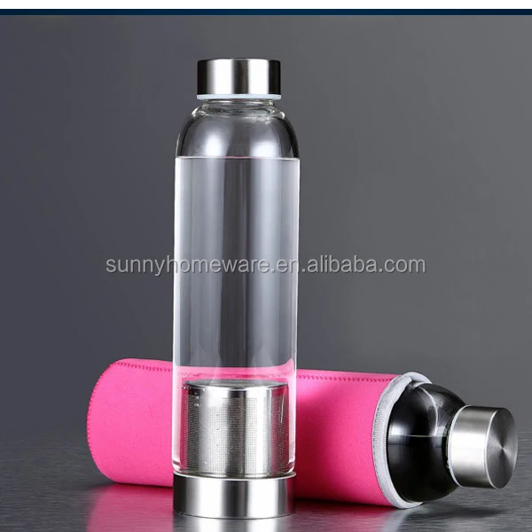 hand made stainless steel glass water bottle/drinking water glasses 500ml