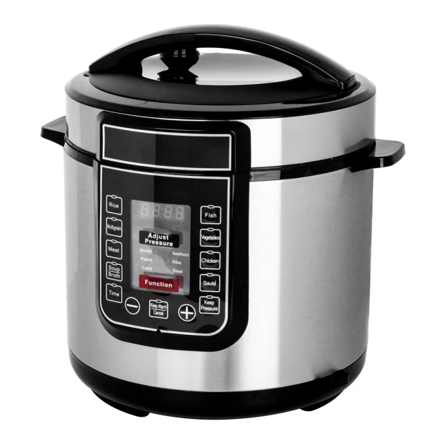 1000W 6L Large Capacity Electric Pressure Cookers Rice Cookers Stainless Steel Gift LED Customizable Power Time Lead Garage PCS