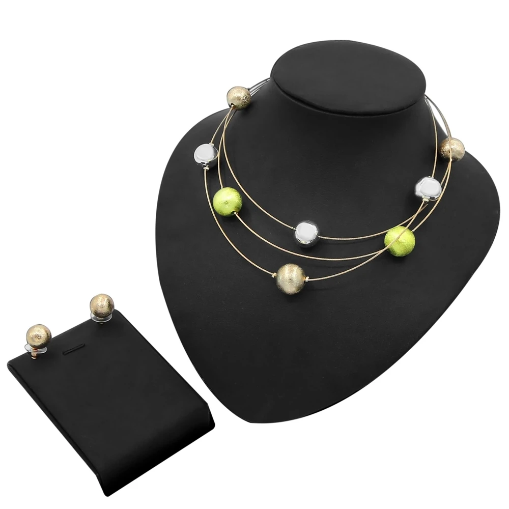 Yulaili красочные бусы воротники в румынском золотом стиле ювелирный набор Премиум качественные аксессуары повседневные Недорогие Женские Ювелирные наборы