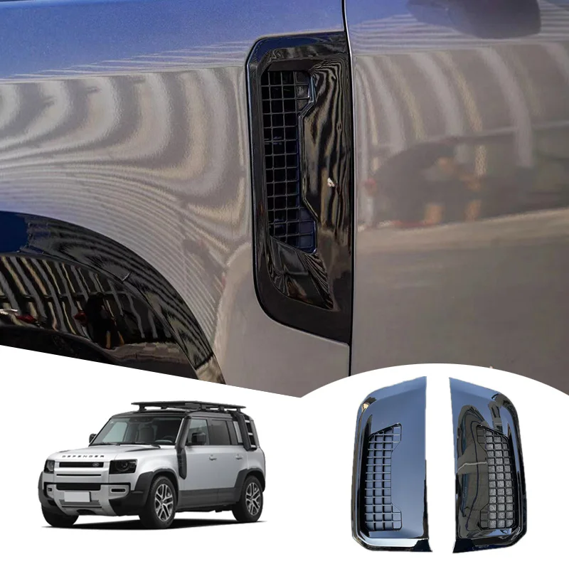 for land rover defender 2021 2022 2023  side trim cover steel  air flow intake scoop vent hood cover air intake vent