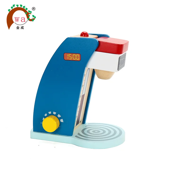
Kids Pretend Play bread maker Kitchen Set Wooden Toy Coffee Machine 