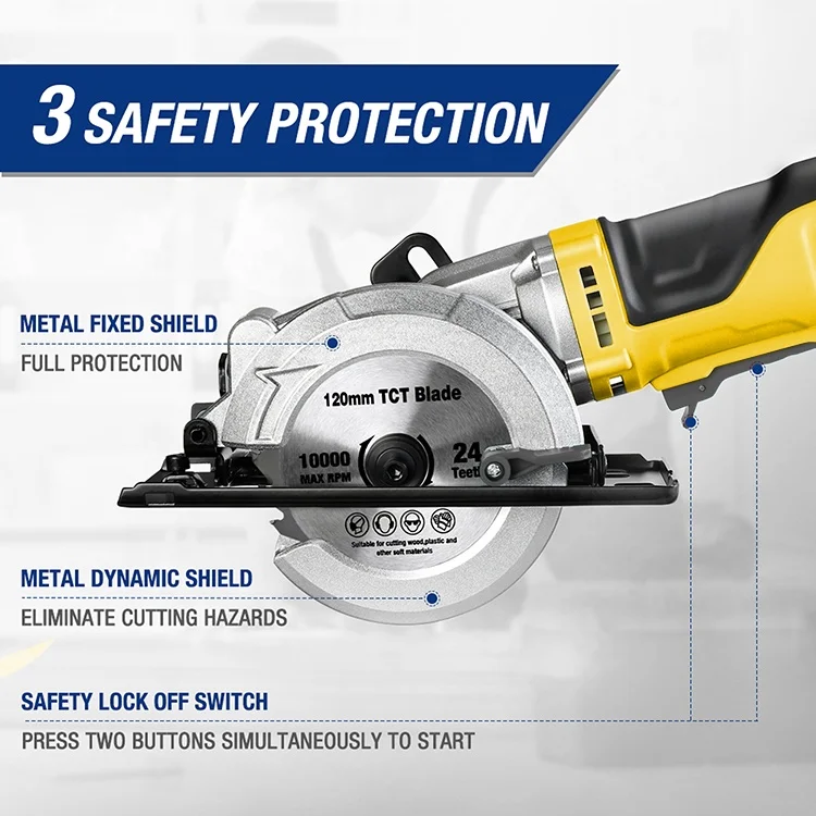 Factory Power Saws 750W electric Multi-function Mini Circular Saw for portable cutting wood/tiles/ plastic/PVC and soft metals