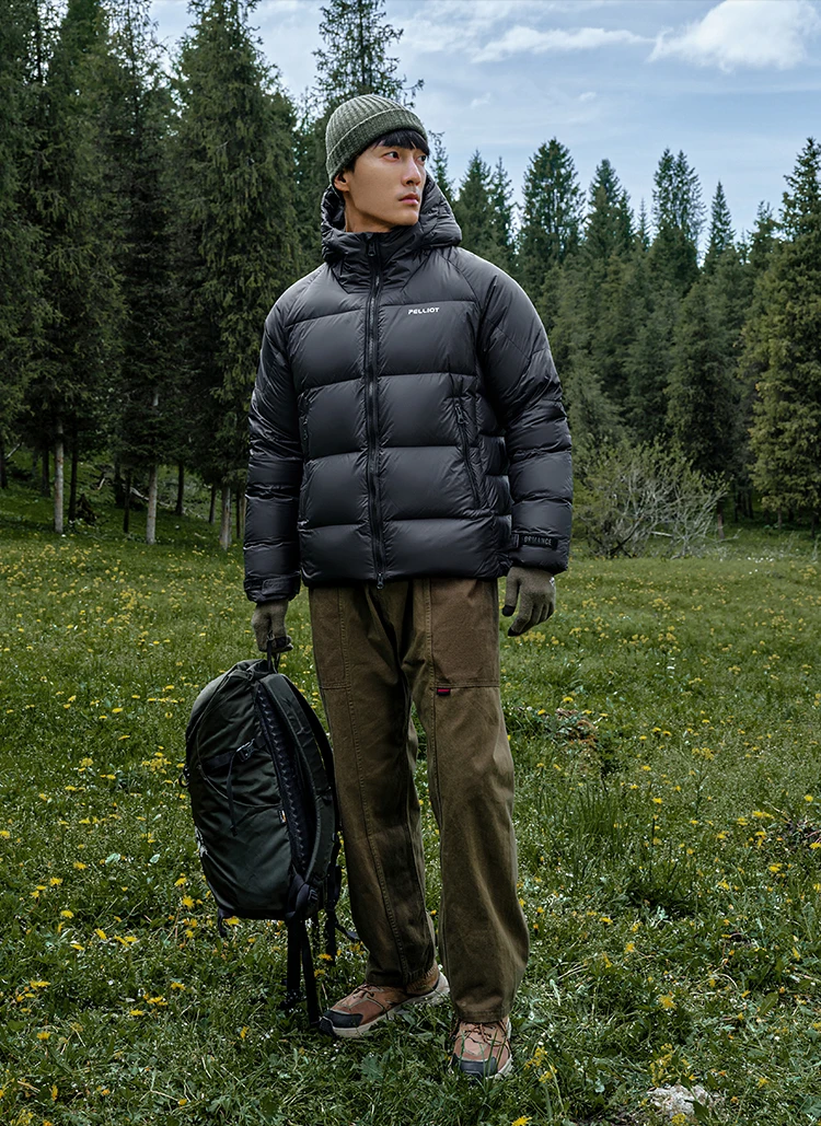Pelliot 2023FW Unisex Outdoor Goose Jacket High Performance 900 FP Waterproof Windproof Puffer Hooded XL New Collection Warm