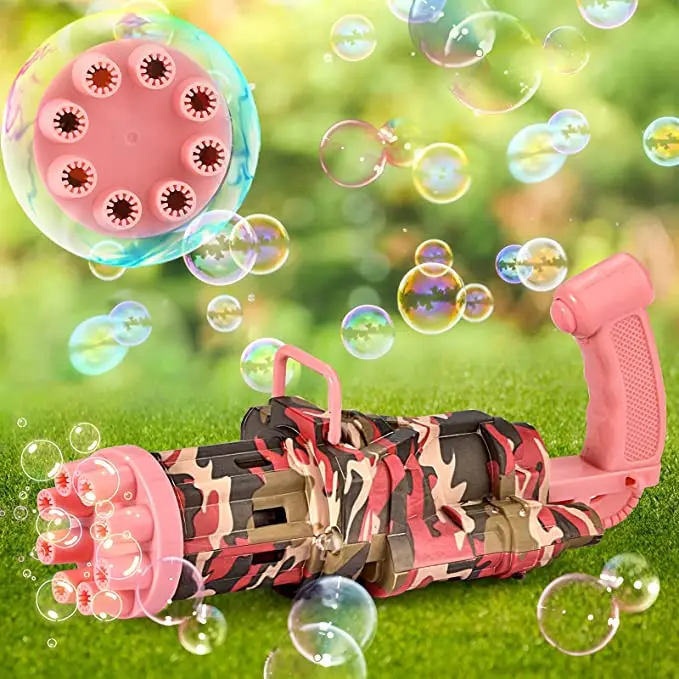 2021 Gatling Bubble Gun Toys Bubble Machine Electric Magic Bubble Bath Toys Wedding Toys Kids Gift