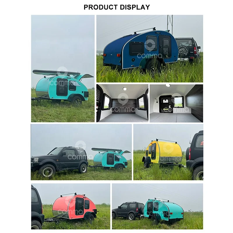 Movable small travel trailer caravan lightweight reboque de carro