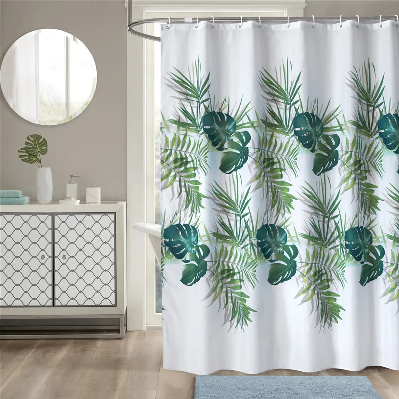 Wholesale polyester waterproof printing bathroom shower curtains