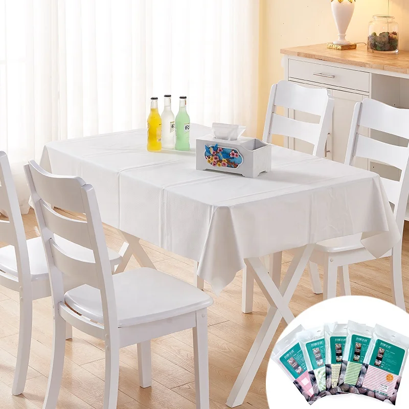 
Luxurious Tablecover Eco Friendly Disposable White Sequins Tablecloth 