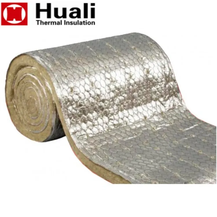 sound insulation rock wool roll price in China roof insulation materials rock wool blanket for building material