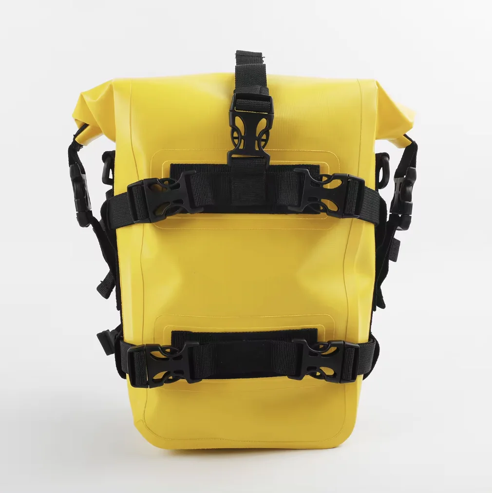 SOLO WILD   Motorcycle Side  Waterproof Motorbike Tail Waterproof Design, Adjustable Webbing Guard Bag
