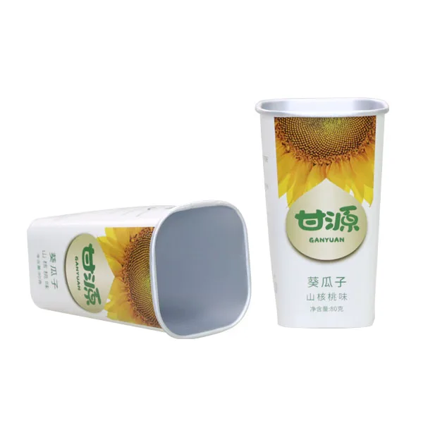 
20oz Eco-friendly Single Wall Custom Printed Square Aluminium Foil Coated Paper Cup for Snack Cereal 
