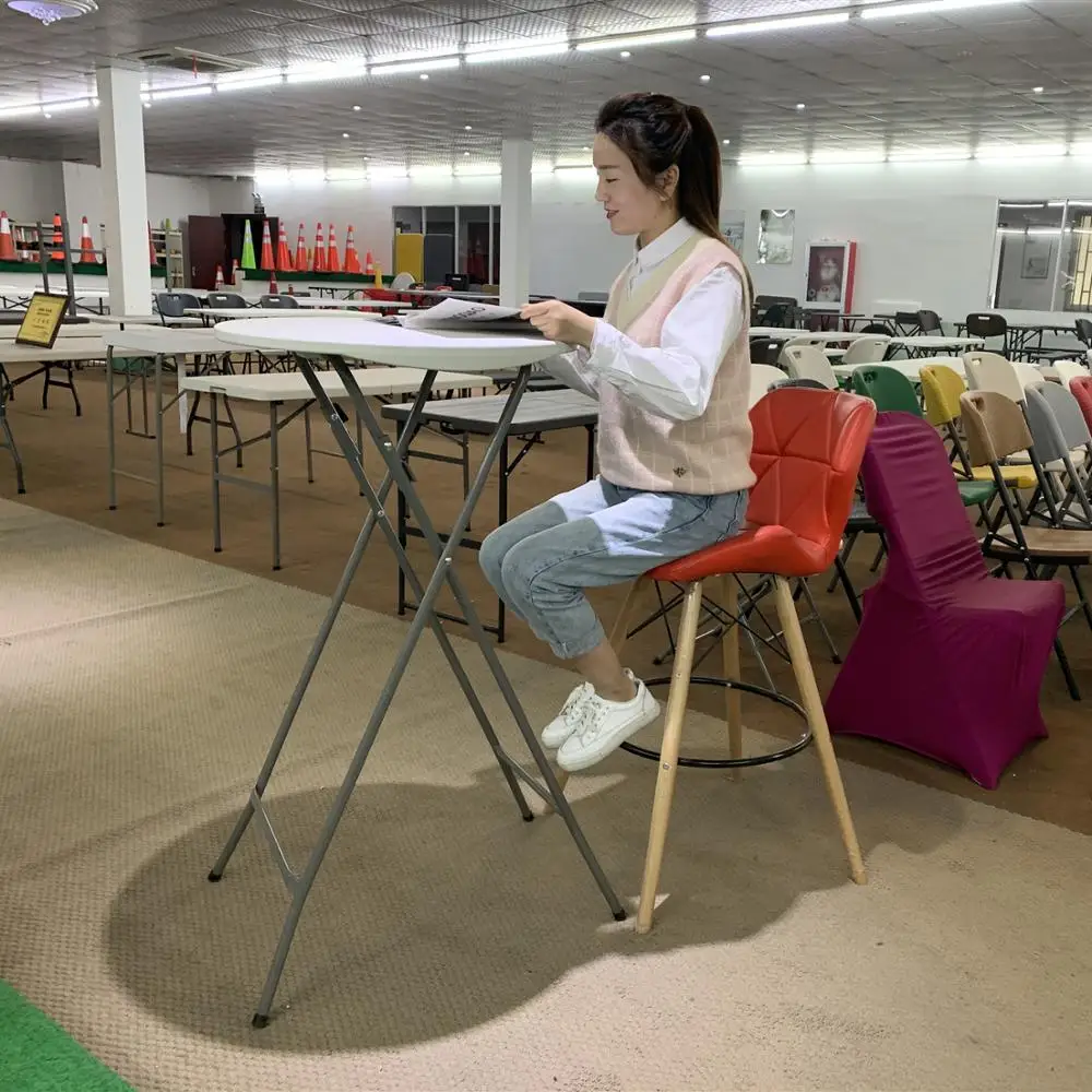 balcony bistro pubs 60cm bar table with cover,easy to carry portable outdoor folding  bar table for wine laptop