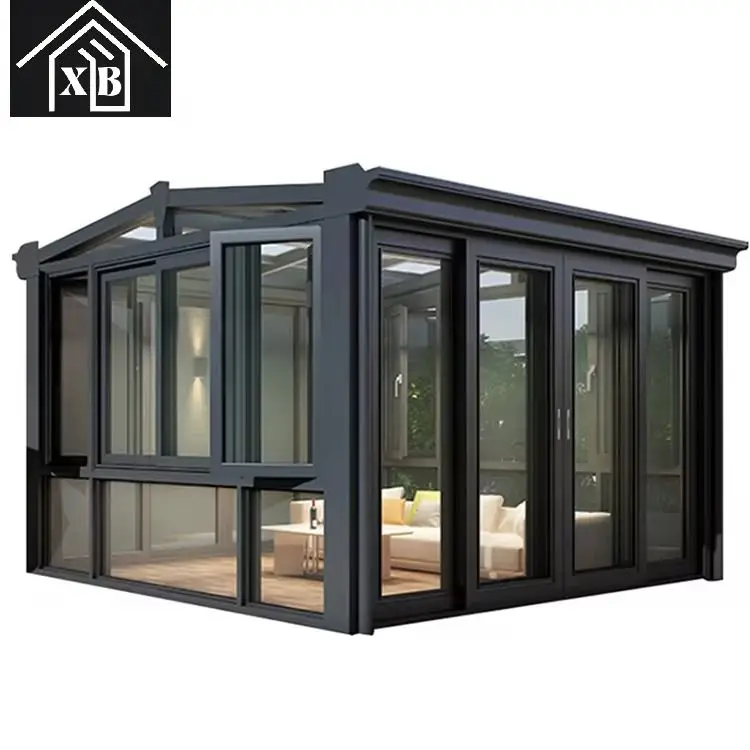 Aluminum tempered glass gazebo sunrooms glass houses
