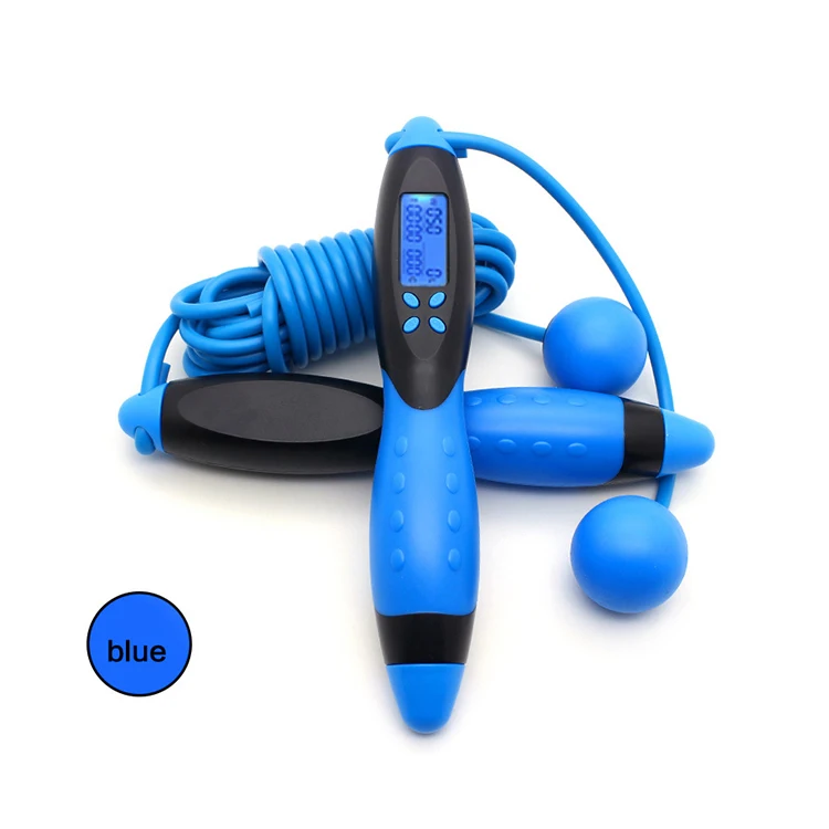 Adjustable Electronic Smart Digital Count Fitness Wire/Wireless Digital Skip Cordless Jump Rope With Steel Wire Digital Counter