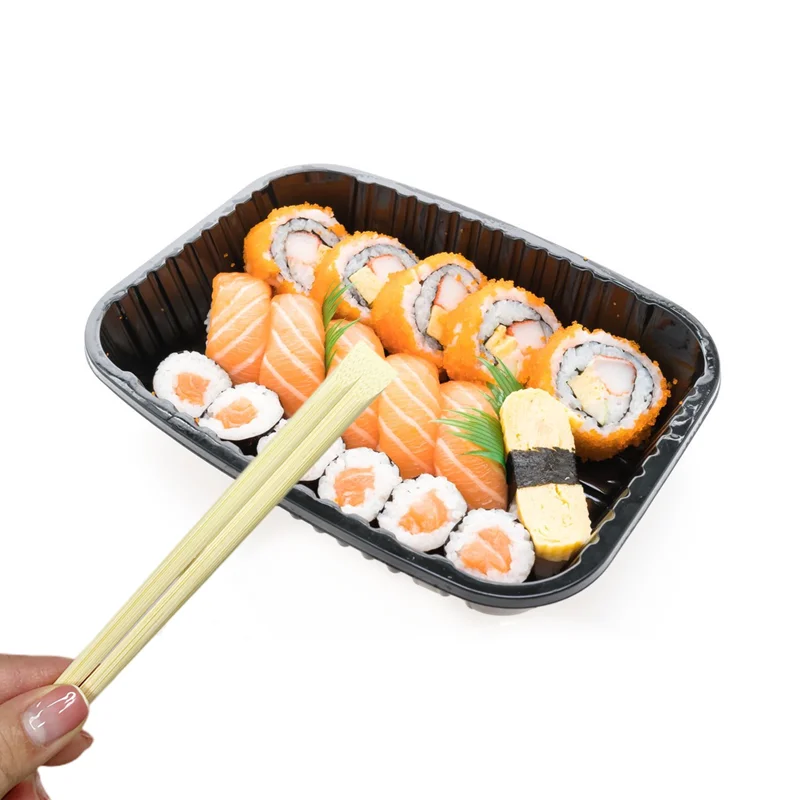 Practical Custom Japanese Chopsticks Sushi With Plastic Chopstick Sleeves For Restaurant