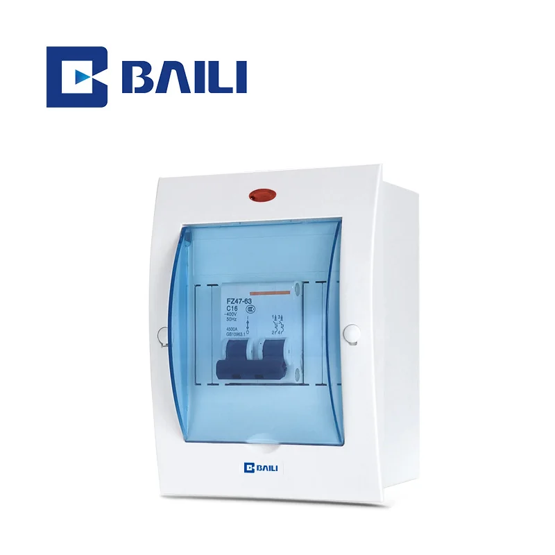 BAILI STI 3way Surface Mounting Cheap price  Iron rail Plastic Control Panel with indicator light Distribution Box