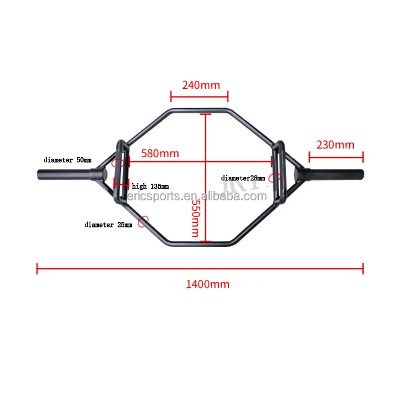 Direct Factory wholesale hexagonal Weight forge Bar Gym Fitness Weightlifting Hex Bar Trap Bar