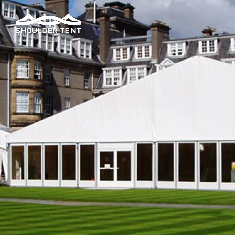 Large PVC Fabric Waterproof Transparent Marquee Tent with Aluminum Pole for Outdoor Events like Weddings Parties