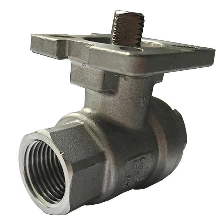 Customize Logo on body DN20 Stainless Steel Threaded Two Piece Ball Valve