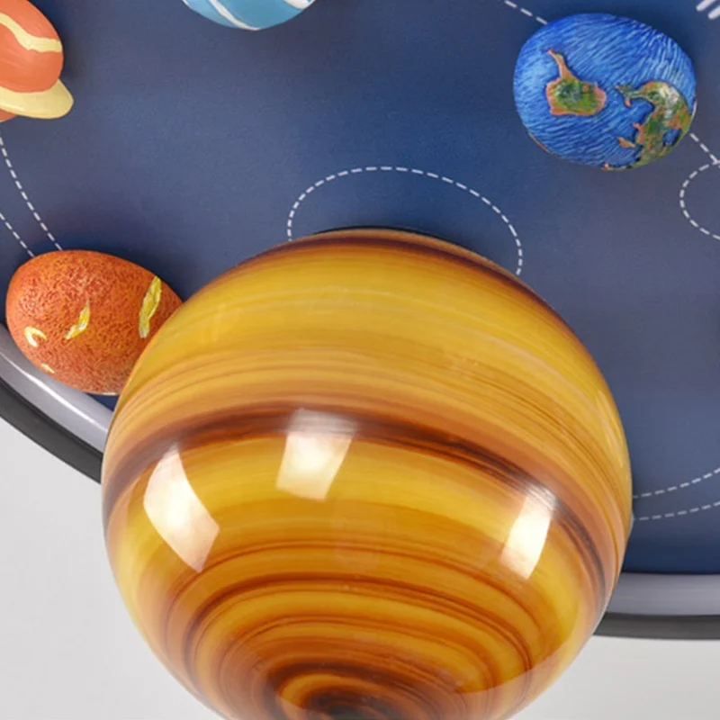 Creative Cartoon Spaceman Planet Series Warm White LED Dimmable  Cartoon Planet Ceiling Lamp for Kid room
