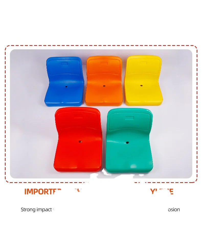 Factory Direct High-Density Hollow Plastic Chair with Backrest Gratand Seat Indoor Fitness Gym Stadium Use Box Type-Wholesale