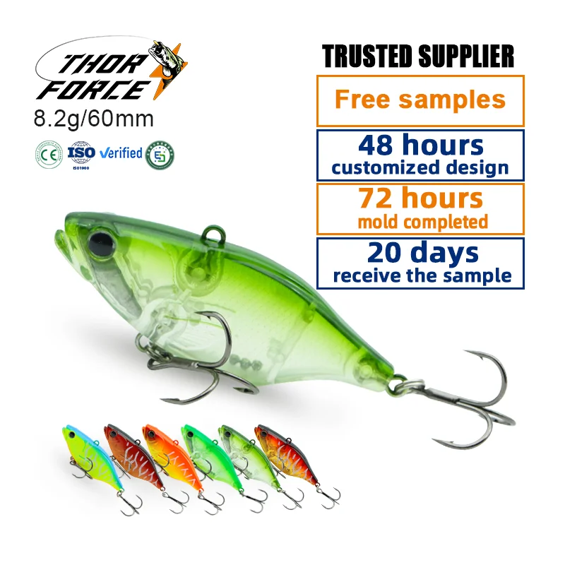 THORFORCE  Hard Plastic Deep Sea Long Casting Bass  VIB Spinner Noisy Fishing Bait  Lures