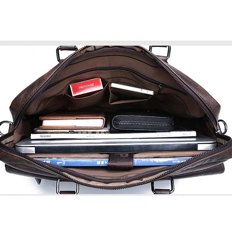 
New high quality custom leather briefcase men business briefcase laptop bags 