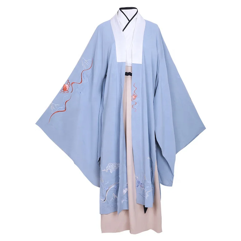  Ancient Big-Sleeved wide-sleeved embroidery plus size Hanfu chinese traditional clothes for