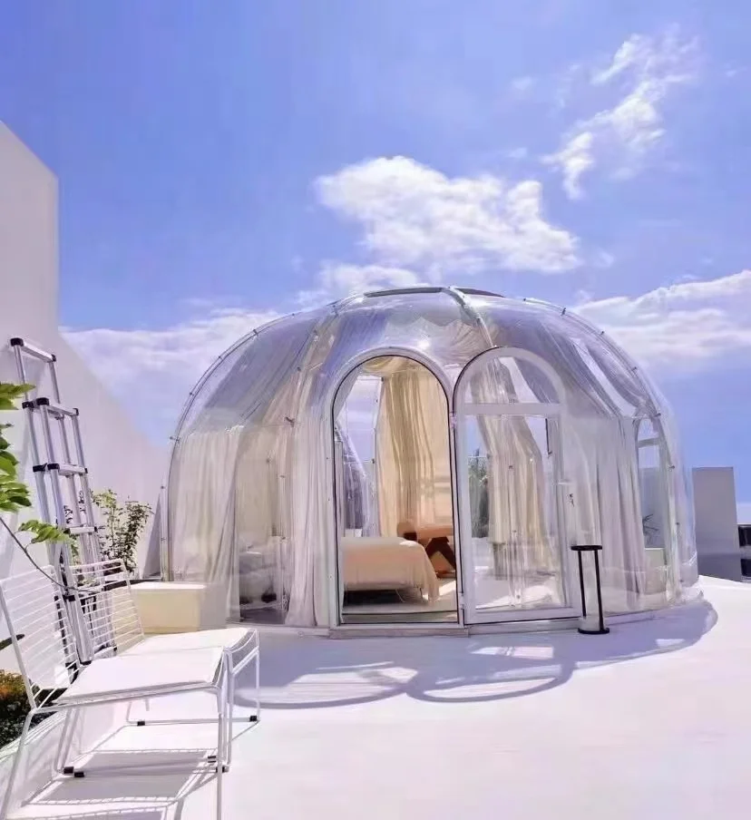 transparent camping polycarbonate bubble tent Outdoor /Starry Sky Cabin House PC Home Dome Transparent Bubble Dome Tent
