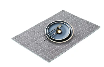 Microfiber Gray White Stripe Kitchen Cleaning Towel Soft Absorbent Household Reusable